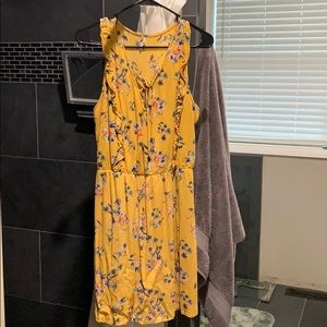 Yellow Floral Summer Dress
